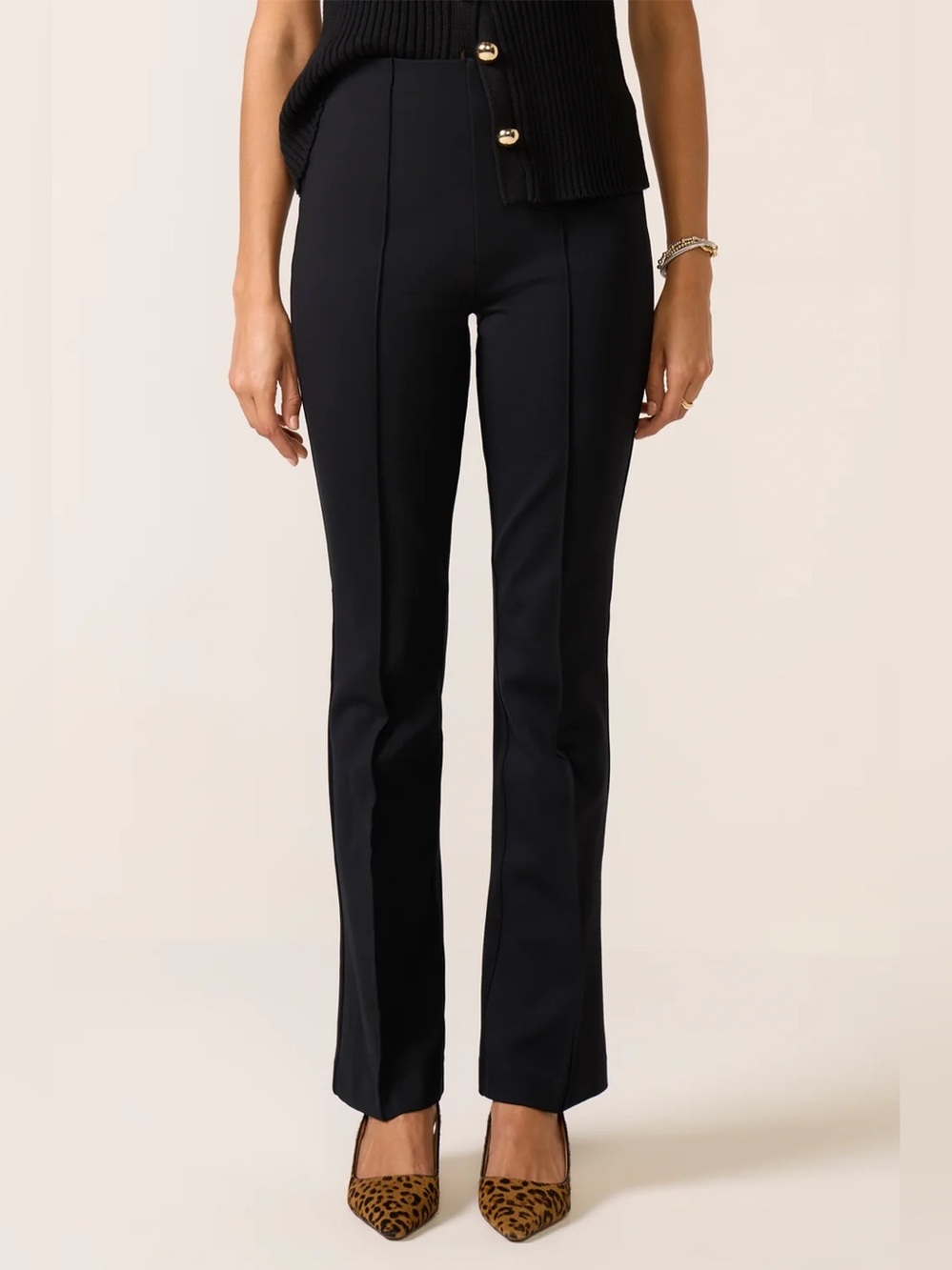 SPANX • Ponte Micro Flare Pant black NWT high rise smooth fit small petite